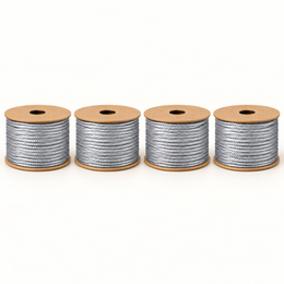 Silver Blouse & Lehenga Dori – Braided Decorative Cord | Pack of 4