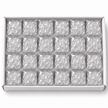 Transparent 2-Hole Blouse Buttons – Box of 24 Packets | Clear Sewing Buttons for Tailoring