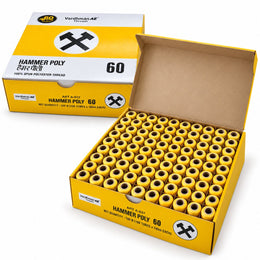 Vardhman AE Hammer Poly 60 Yellow Sewing Thread | 100 Tubes x 180 Metres Each | 100% Spun Polyester Thread