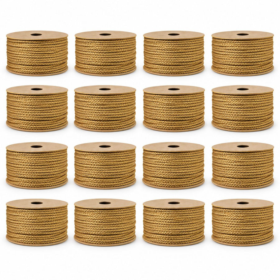 Golden Blouse Dori Pack of 16 Rolls | Braided Tie Cord for Blouse Back, Lehenga, Kurti & Ethnic Wear
