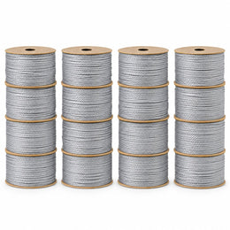Silver Blouse & Lehenga Dori – Braided Decorative Cord | Pack of 16