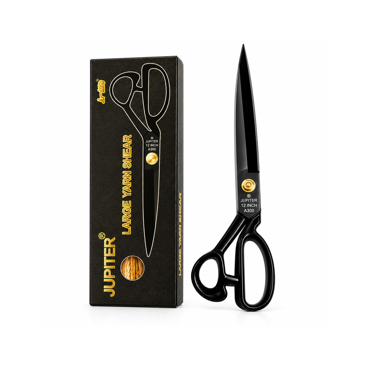 Jupiter A300 12 Inch Heavy Duty Tailoring Scissor | Large Yarn Shear | Sharp Steel Blade Cloth Cutting Scissor | Professional Fabric Cutting Kainchi