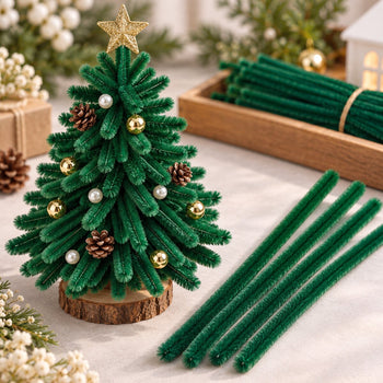 Bottle Green Pipe Cleaner Chenille Stem for DIY Craft & Decoration
