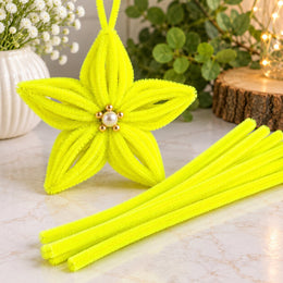 Chenille Pipe Cleaner Craft Stems – 100 Pieces Pack | DIY Flower Making & Craft Material