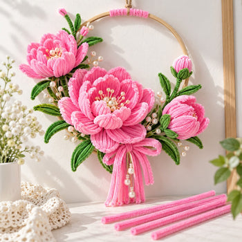 Pink Pipe Cleaner for Craft, Flower Making & DIY Decoration | 100 Pcs per Packet