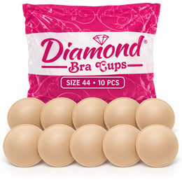 Diamond Bra Cups Size 44 | Blouse Padding Cups for Stitching | Pack of 10 Pieces (5 Pairs)