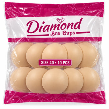 Diamond Bra Cups Size 40 for Blouse Stitching | Padded Foam Cups | Pack of 10 Pieces (5 Pairs)