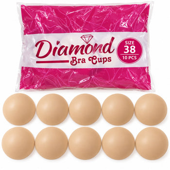 Diamond Bra Cups Size 38 for Blouse Stitching | Padded Foam Cups | Pack of 10 Pieces (5 Pairs)
