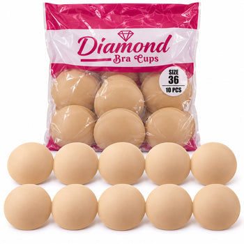 Diamond Bra Cups Size 36 for Blouse Stitching | Padded Foam Cups | Pack of 10 Pieces (5 Pairs)