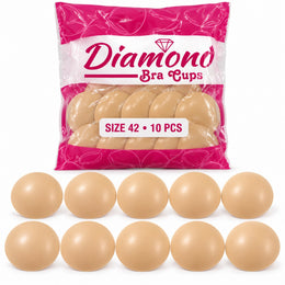 Diamond Bra Cups Size 42 | Blouse Padding Cups for Stitching | Pack of 10 Pieces (5 Pairs)
