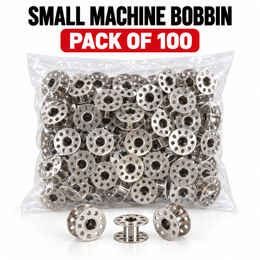 Small Sewing Machine Metal Bobbin – Pack of 100 | Reusable Steel Bobbins for Domestic Sewing Machines