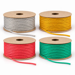 Blouse Dori Pack of 4 Colours | Silver, Yellow, Coral Pink & Turquoise Braided Tie Cord for Blouse Back & Lehenga
