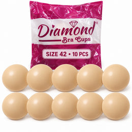 Diamond Bra Cups Size 42 | Blouse Padding Cups for Stitching | Pack of 10 Pieces (5 Pairs)