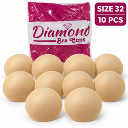 Diamond Bra Cups Size 32 | Blouse Padding Cups for Stitching | Pack of 10 Pieces (5 Pairs)