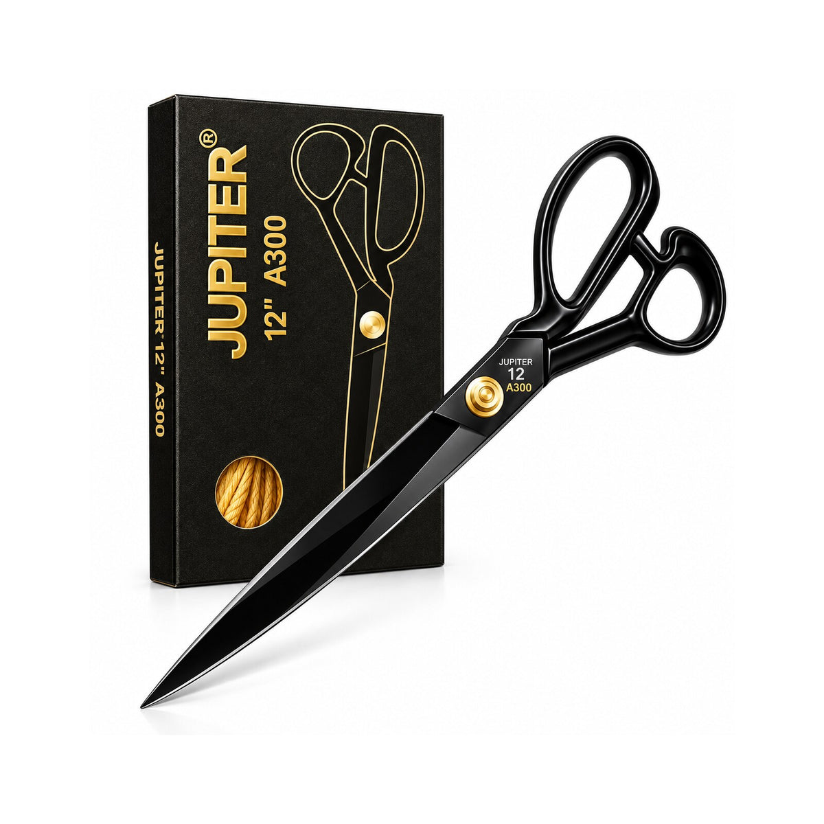 Jupiter A300 12 Inch Heavy Duty Tailoring Scissor | Large Yarn Shear | Sharp Steel Blade Cloth Cutting Scissor | Professional Fabric Cutting Kainchi