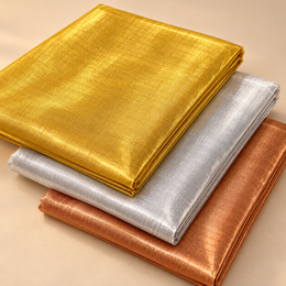 Premium Tissue Fabric 3 Piece Combo – Golden, Silver & Copper | 2 Metre Each | For Piping, Blouse & Tailoring Work