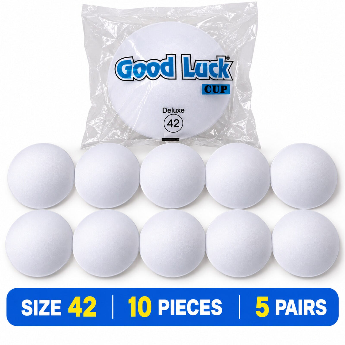 Good Luck Bra Cups Size 42 White | Blouse Padding Cups for Stitching | Pack of 10 Pieces (5 Pairs)