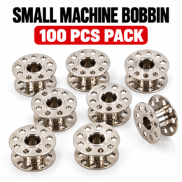 Small Sewing Machine Metal Bobbin – Pack of 100 | Reusable Steel Bobbins for Domestic Sewing Machines