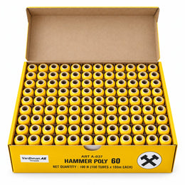 Vardhman AE Hammer Poly 60 Yellow Sewing Thread | 100 Tubes x 180 Metres Each | 100% Spun Polyester Thread