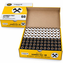 Vardhman AE Hammer Poly 60 Black & White Sewing Thread Combo | 100 Tubes x 180 Metres Each | 100% Spun Polyester Thread