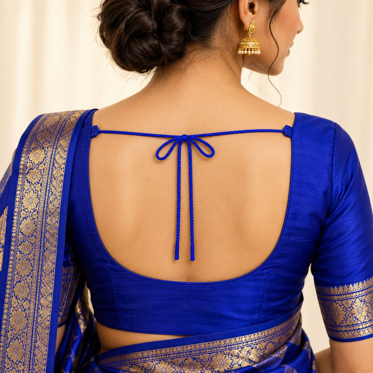 Blouse Dori Pack of 4 Colours | Blue, Maroon, Green & Pink Braided Tie Cord for Blouse Back & Lehenga