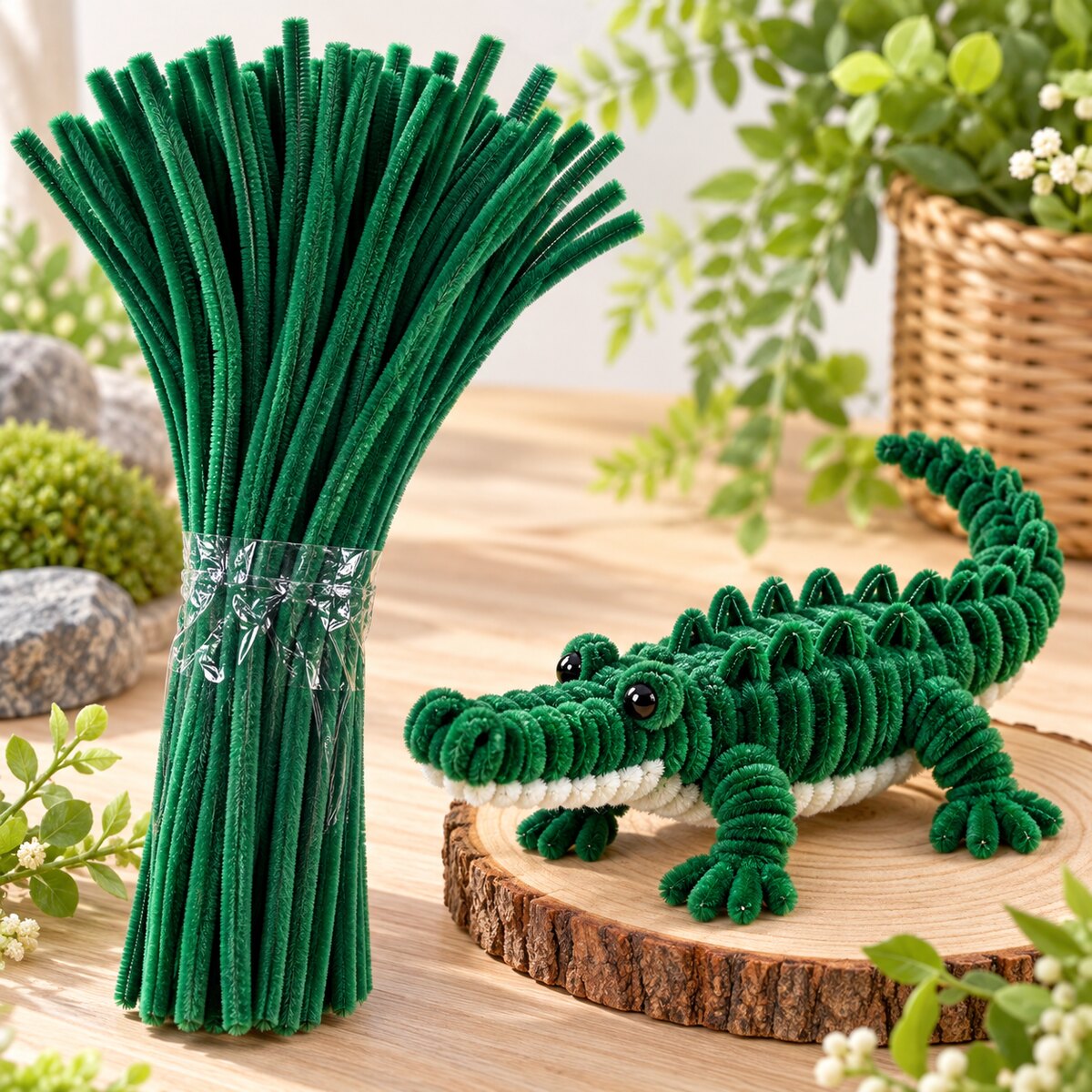 Bottle Green Pipe Cleaner Chenille Stem for DIY Craft & Decoration