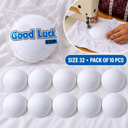 Good Luck Bra Cups Size 32 White | Blouse Padding Cups for Stitching | Pack of 10 Pieces (5 Pairs)