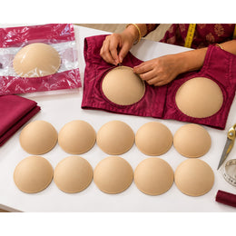 Diamond Bra Cups Size 38 for Blouse Stitching | Padded Foam Cups | Pack of 10 Pieces (5 Pairs)