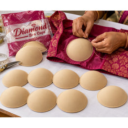 Diamond Bra Cups Size 30 | Blouse Padding Cups for Stitching | Pack of 10 Pieces (5 Pairs)
