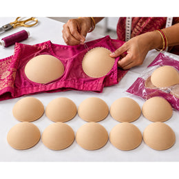 Diamond Bra Cups Size 42 | Blouse Padding Cups for Stitching | Pack of 10 Pieces (5 Pairs)