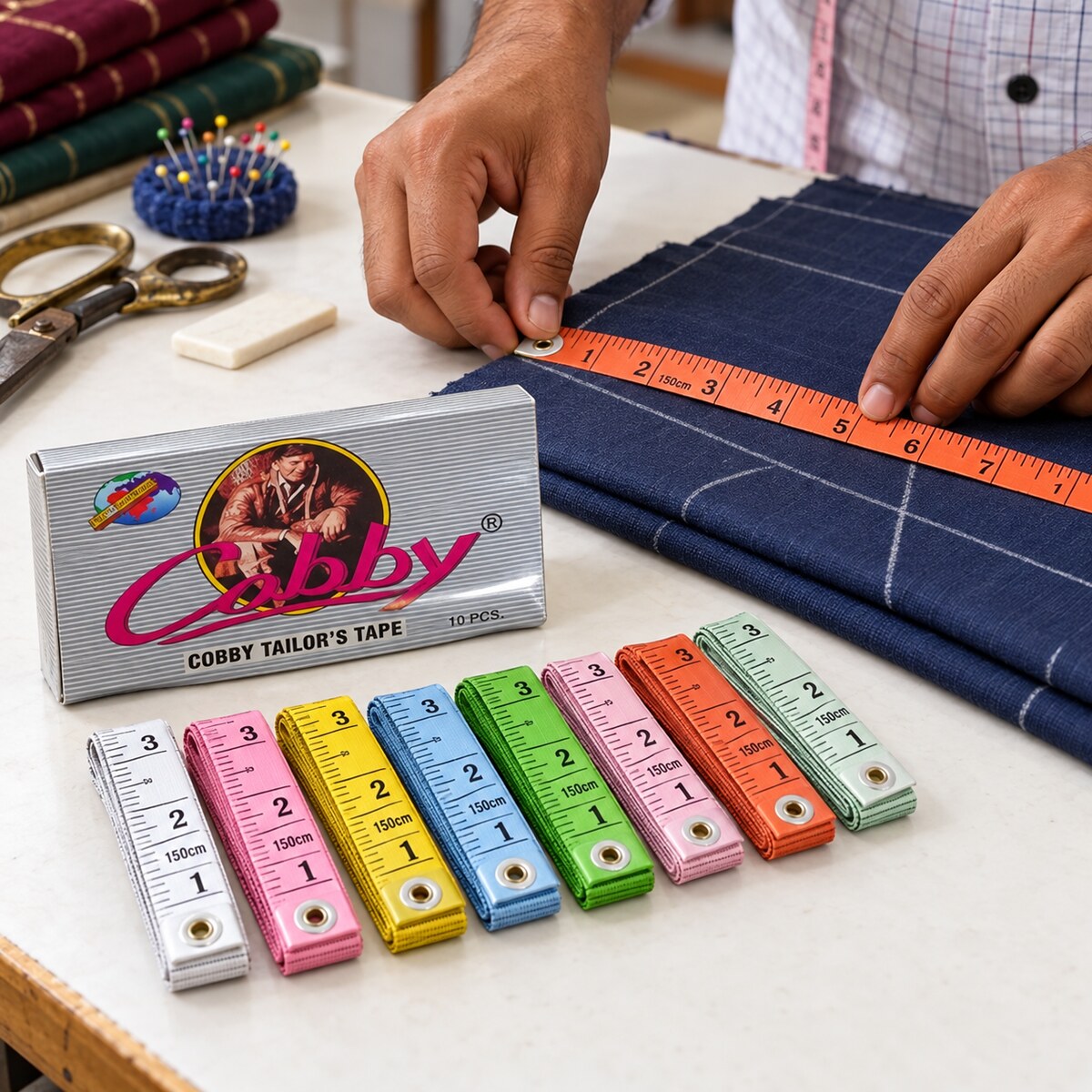 Tailor’s Measuring Tape 150cm / 60 Inch – Pack of 10 | Multicolor Sewing Tape Measure