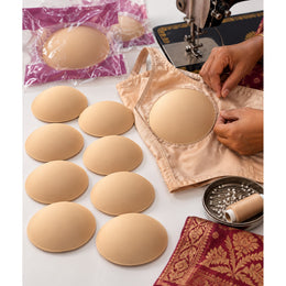 Diamond Bra Cups Size 36 for Blouse Stitching | Padded Foam Cups | Pack of 10 Pieces (5 Pairs)