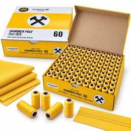 Vardhman AE Hammer Poly 60 Yellow Sewing Thread | 100 Tubes x 180 Metres Each | 100% Spun Polyester Thread