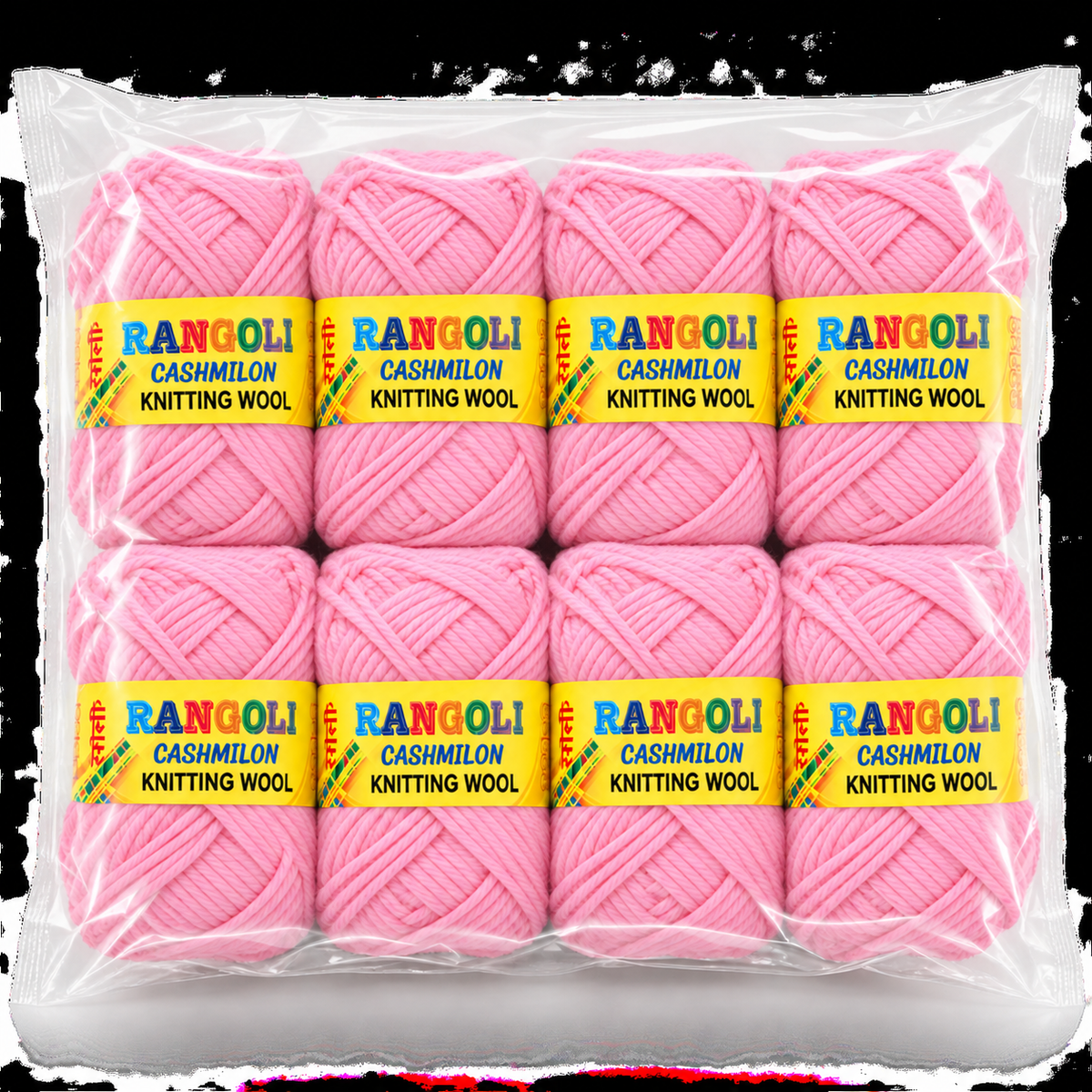 Rangoli Cashmilon Knitting Wool Yarn for Sweater, Crochet & Crafts – Pink – Pack of 8