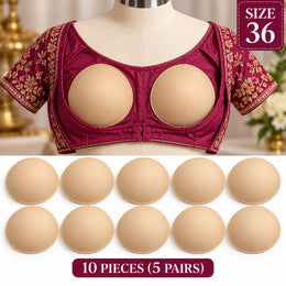 Diamond Bra Cups Size 36 for Blouse Stitching | Padded Foam Cups | Pack of 10 Pieces (5 Pairs)