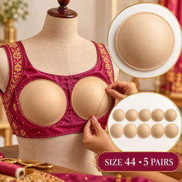 Diamond Bra Cups Size 44 | Blouse Padding Cups for Stitching | Pack of 10 Pieces (5 Pairs)