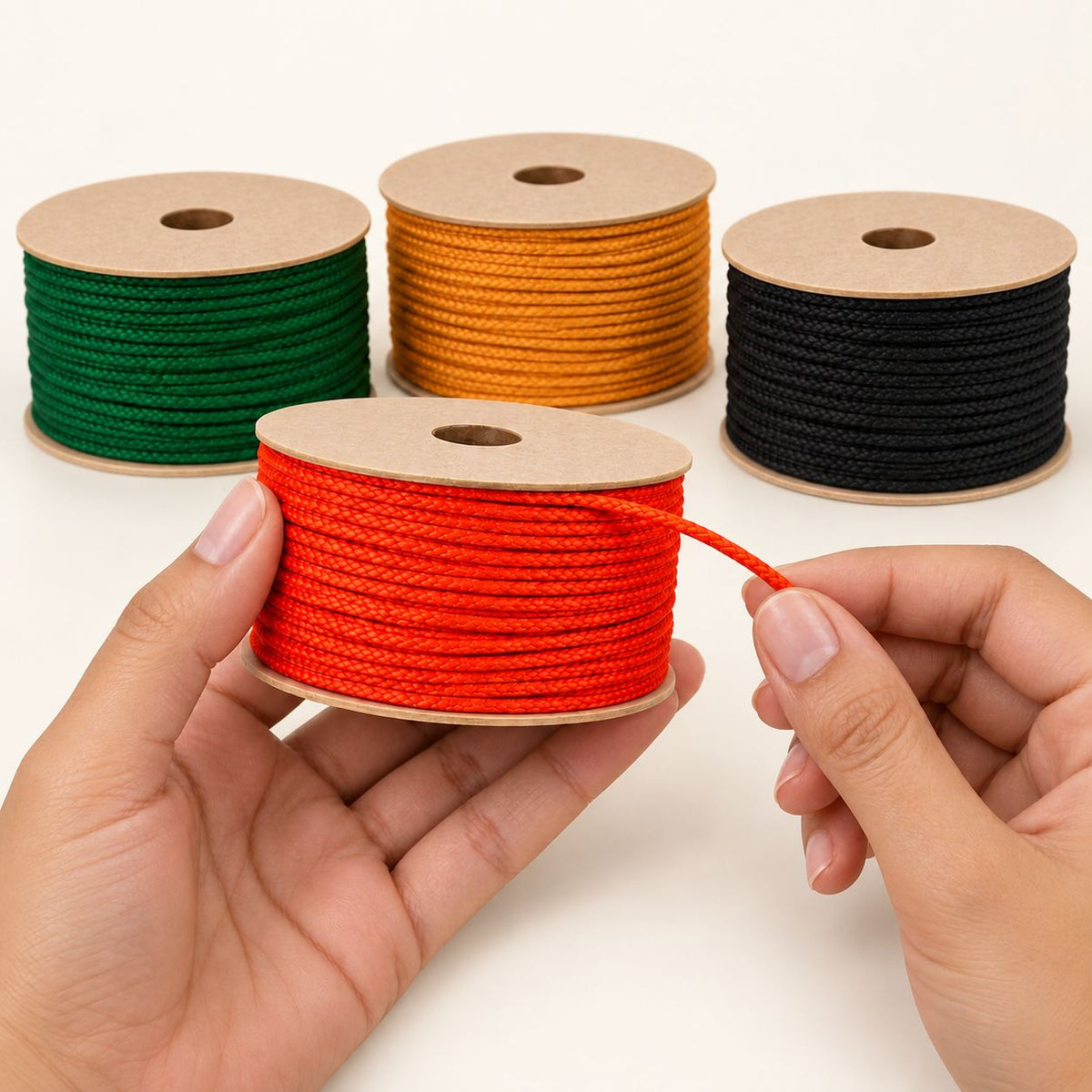 Blouse Dori Pack of 4 Colours | Green, Golden, Orange & Black Braided Tie Cord for Blouse Back & Lehenga