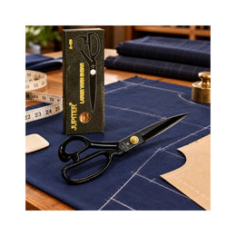 Jupiter 10 Inch Large Yarn Shear Heavy Duty Tailoring Scissor | Sharp Steel Blades | Professional Cloth & Fabric Cutting Scissor | Black