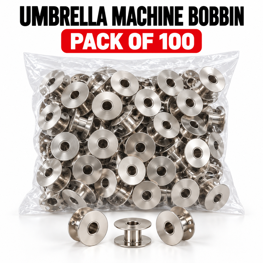 Umbrella Machine Metal Bobbin – Pack of 100 Pieces | Heavy Duty Sewing Machine Bobbins