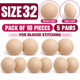 Diamond Bra Cups Size 32 | Blouse Padding Cups for Stitching | Pack of 10 Pieces (5 Pairs)