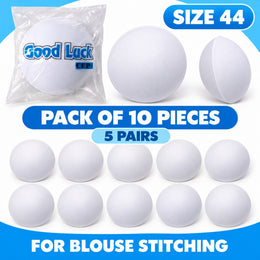 Good Luck Bra Cups Size 44 White | Blouse Padding Cups for Stitching | Pack of 10 Pieces (5 Pairs)