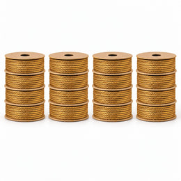 Golden Blouse Dori Pack of 16 Rolls | Braided Tie Cord for Blouse Back, Lehenga, Kurti & Ethnic Wear