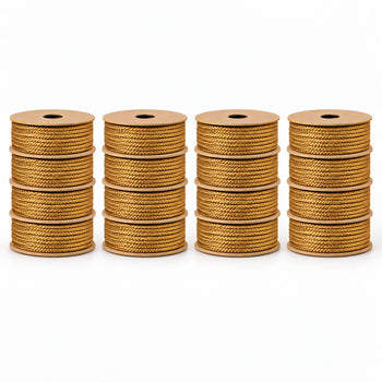 Golden Blouse Dori Pack of 16 Rolls | Braided Tie Cord for Blouse Back, Lehenga, Kurti & Ethnic Wear