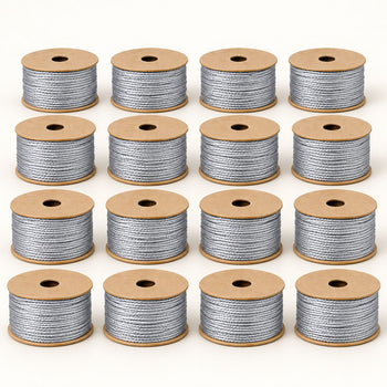 Silver Blouse & Lehenga Dori – Braided Decorative Cord | Pack of 16