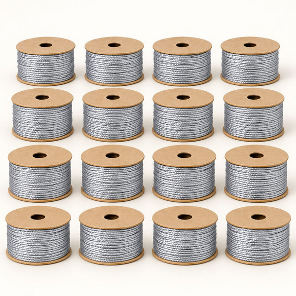 Silver Blouse & Lehenga Dori – Braided Decorative Cord | Pack of 16
