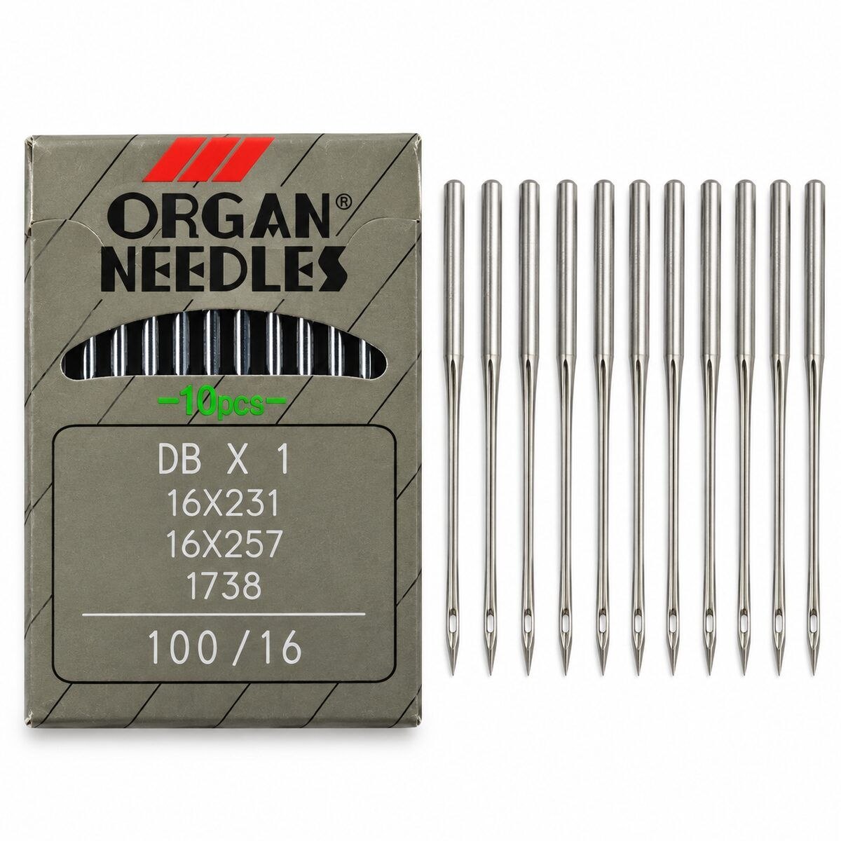 Organ DB×1 Industrial Sewing Machine Needles Size 16/100 – Pack of 10 Pieces