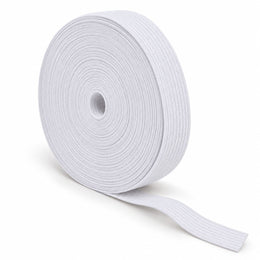 White Elastic Band 1/2 Inch (12.7 mm) – 25 Meter Roll for Sewing, Waistband, Pajama & Garments