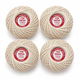 ITM India 12 Cord Cotton Thread 100g Each Pack of 4 | Crochet, Piping & Tailoring Thread