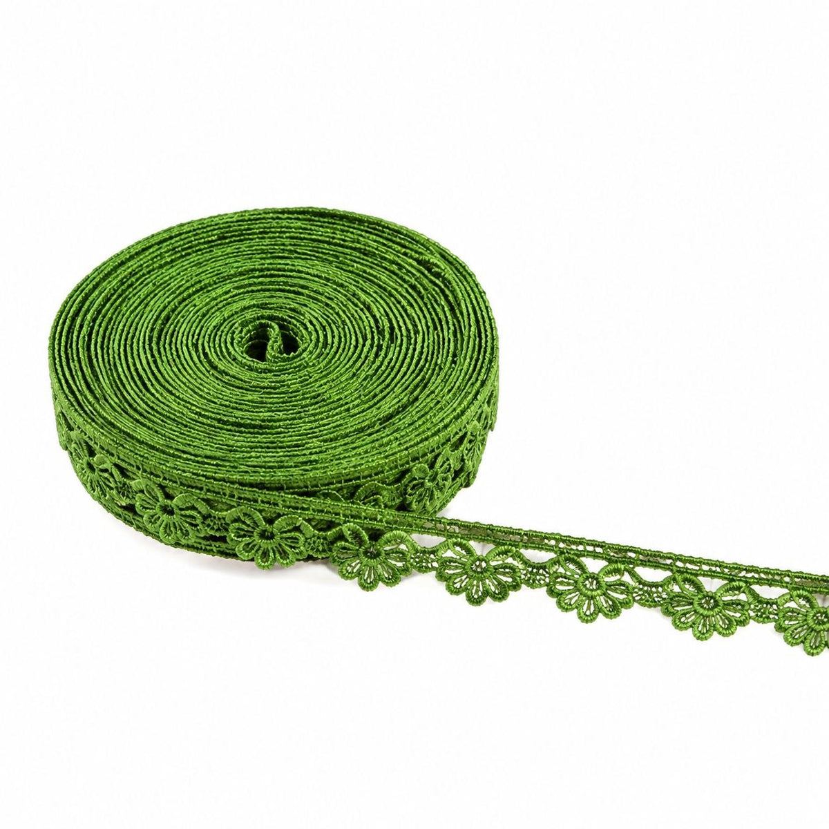 Green Decorative Floral Edge Lace Trim for Blouse, Saree & Craft – 18 Meter