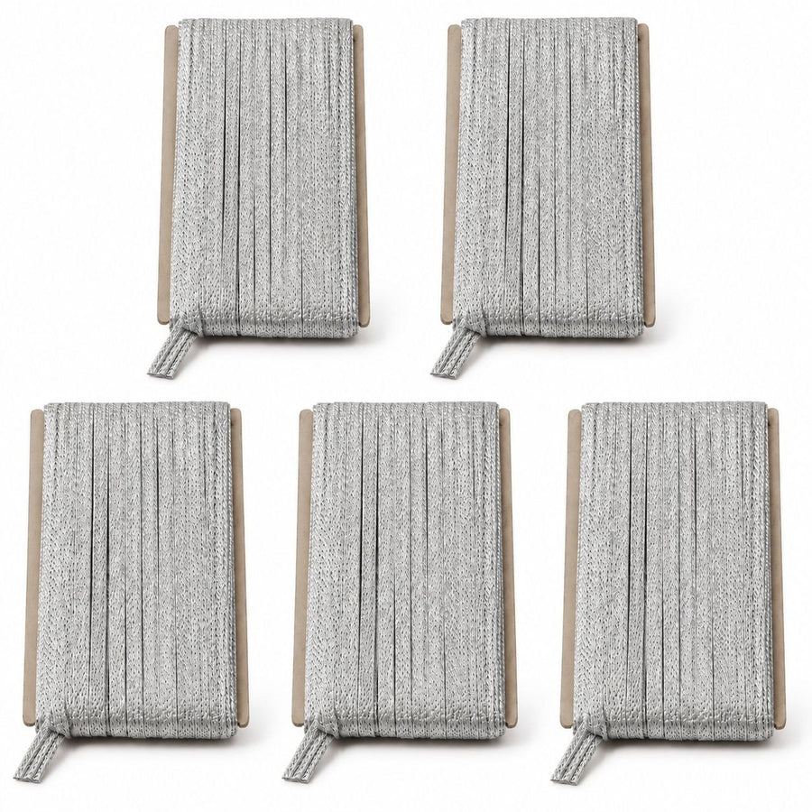 Silver Blouse Piping Dori Pack of 5 | Decorative Piping Cord for Blouse, Saree & Dress Stitching